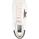 Golden Goose Hi Star in white nappa with leather star and heel tab