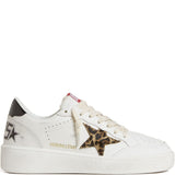 Golden Goose White Leopard Star Sneakers