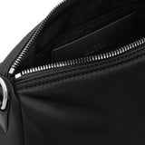 Ami Paris SolidBlack Patchwork Crossbody NylonLined Bag