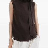 Brunello Cucinelli Brown Layered Tank Top