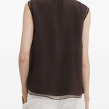 Brunello Cucinelli Brown Layered Tank Top