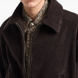 Emporio Armani Charcoal Zipper Front Bomber Jacket