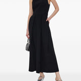 Emporio Armani Black Sleeveless Flared Dress
