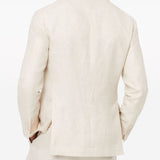 Brunello Cucinelli Linen, wool and silk diagonal deconstructed Cavallo blazer