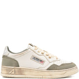 Autry Green Perforated Toe Cap Sneakers