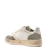 Autry Green Perforated Toe Cap Sneakers