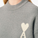 Ami Paris Sweaters Grey