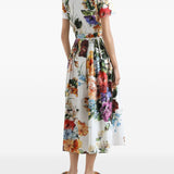Dolce & Gabbana Poplin dress with flower bouquet print
