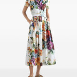 Dolce & Gabbana Poplin dress with flower bouquet print