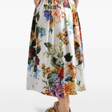 Dolce & Gabbana Poplin dress with flower bouquet print