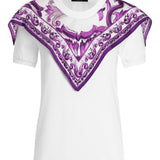 Dolce & Gabbana foulard-panelled cotton T-shirt