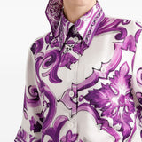Dolce & Gabbana Silk shirt with maiolica print
