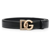 Dolce & Gabbana DG-logo embellished leather belt