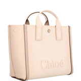 Chloé Ecru Herringbone Detailing Tote Bag