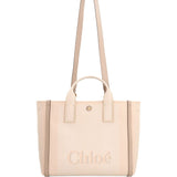 Chloé Ecru Herringbone Detailing Tote Bag