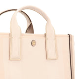Chloé Ecru Herringbone Detailing Tote Bag