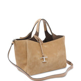 Tod's Logo-charm suede tote bag