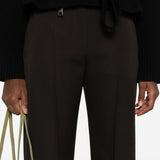Alexander McQueen Pressed-crease tailored trousers