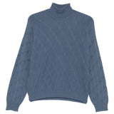 Emporio Armani Cerulean Diamond Pattern Sweater