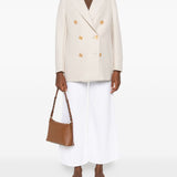 Harris Wharf London Beige Double-Breasted Coat