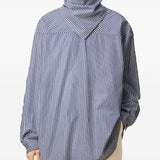 Ami Paris Blue Bandana Collar Shirt