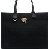 Versace Black La Medusa Large Tote
