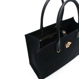 Versace Black La Medusa Large Tote