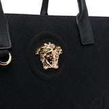 Versace Black La Medusa Large Tote