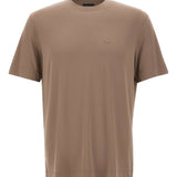 Emporio Armani Charcoal Brown Embroidered Eagle Tee