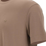Emporio Armani Charcoal Brown Embroidered Eagle Tee