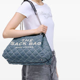 Marc Jacobs The Quilted Denim Large Chain Sack Bag