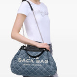 Marc Jacobs The Quilted Denim Large Chain Sack Bag