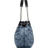 Marc Jacobs The Quilted Denim Large Chain Sack Bag