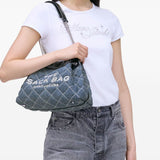 Marc Jacobs The Quilted Denim Chain Sack Bag