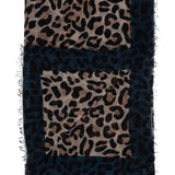 Faliero Sarti Leopard-print panelled scarf