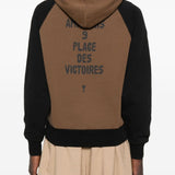 Ami Paris Brown Raglan Sleeve Hoodie