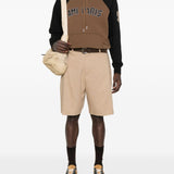 Ami Paris Brown Raglan Sleeve Hoodie