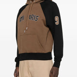 Ami Paris Brown Raglan Sleeve Hoodie