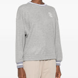 Brunello Cucinelli Grey Embroidered Sweater