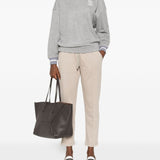 Brunello Cucinelli Grey Embroidered Sweater