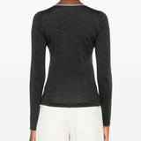Brunello Cucinelli Grey V Neck Sweater