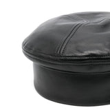Emporio Armani Nappa leather beret with logo