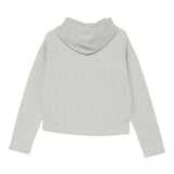 Ami Paris Grey Cropped Drawstring Hoodie