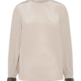 Brunello Cucinelli Beige High Neck Top