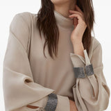 Brunello Cucinelli Beige High Neck Top