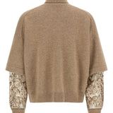 Brunello Cucinelli Dark Brown Sequined Sweater