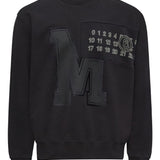 MM6 Maison Margiela Black Crewneck Sweatshirt