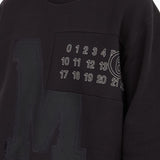 MM6 Maison Margiela Black Crewneck Sweatshirt