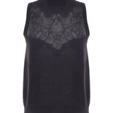 Ermanno Scervino Black Lace Insert Top