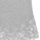 Ermanno Scervino Lightgrey Lace Trimming Roundneck Top